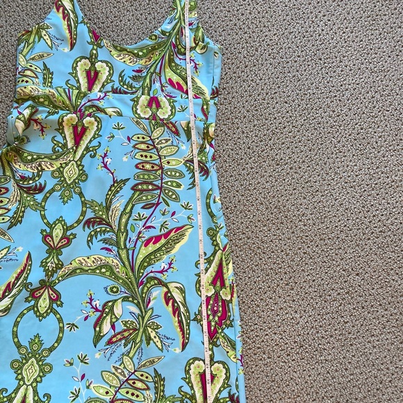 Jude Connally printed dress XS - aqua blue/green - Picture 6 of 11